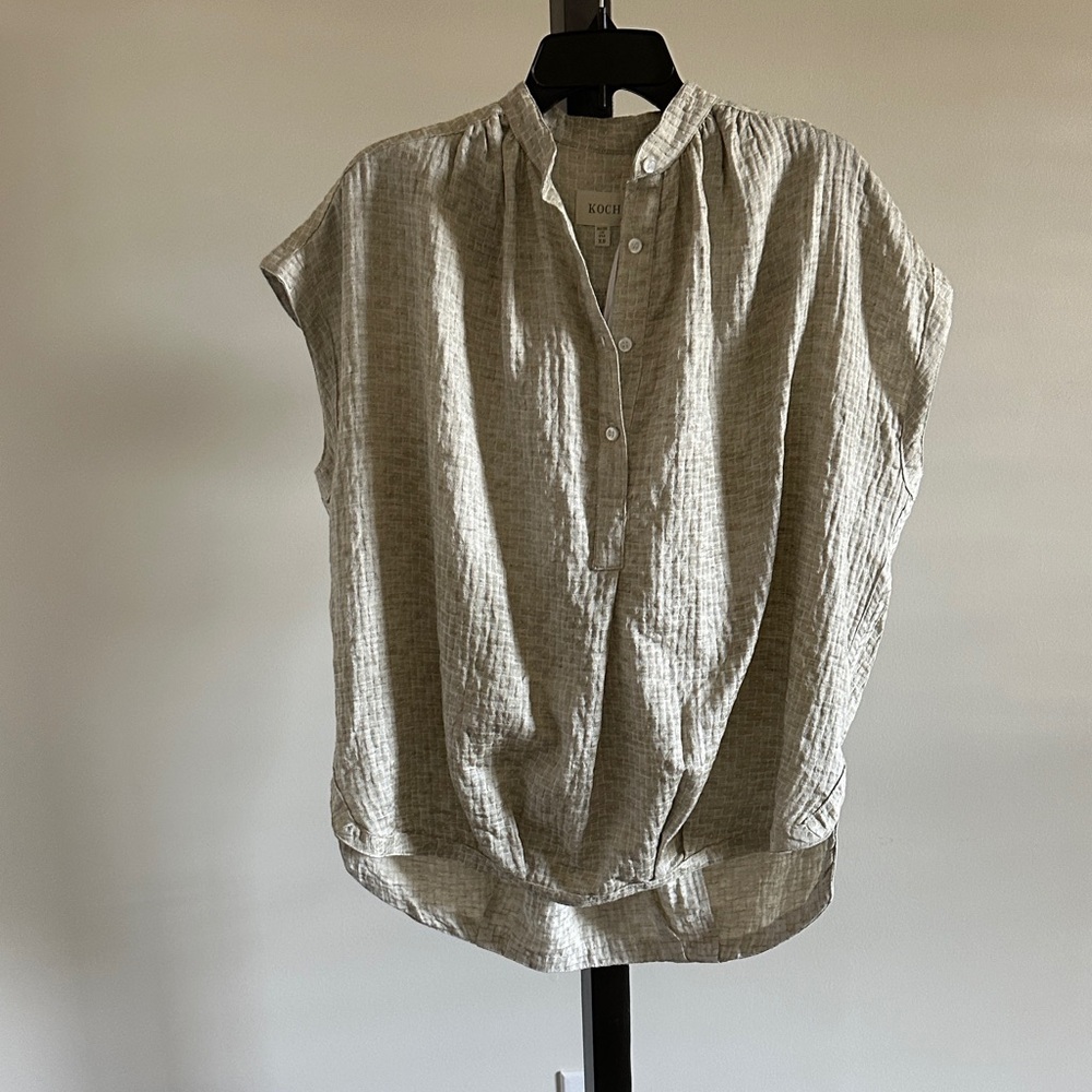 KOCH FERN TOP in SILVER CLOUD size XS